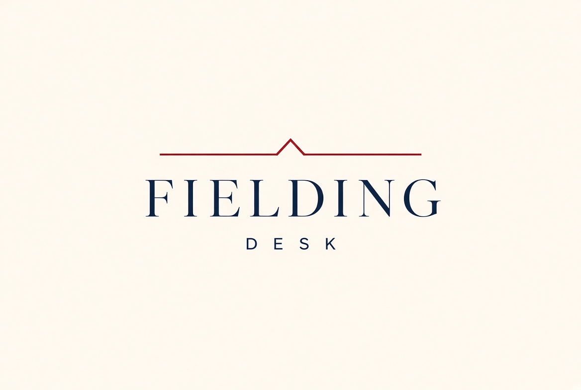 Fielding Desk wordmark on warm paper